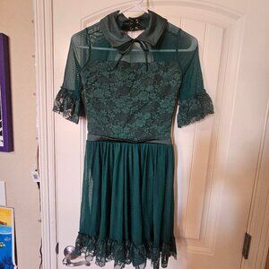 Green dance costume dress